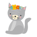 Katt grå blommor